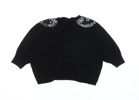 Womens UK Size M Dunnes Black Cardigan Jumper