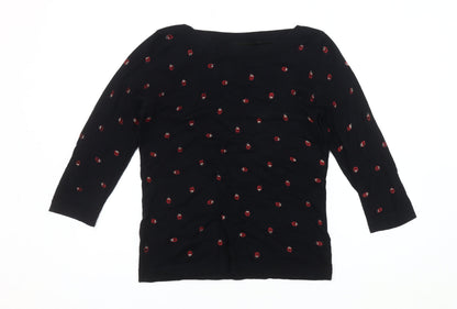 Womens UK Size 12 NEXT Black Pullover Jumper