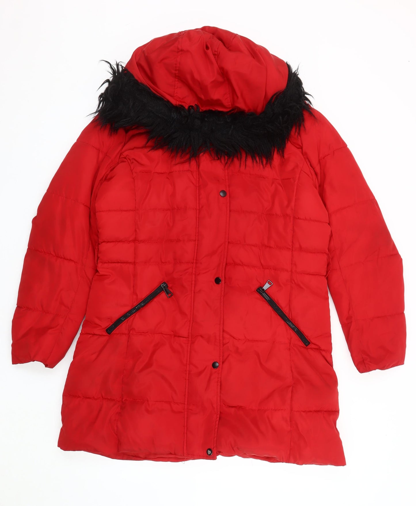 Womens UK Size 14 Studio Outerwear Red Puffer Jacket