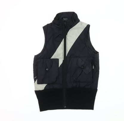 PASH Women's Black Quilted Waistcoat, Size 8