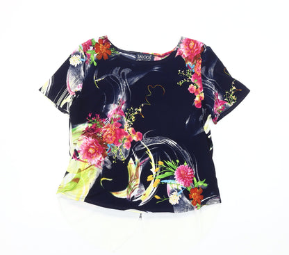 Womens UK Size 14 Saloos Multicoloured Basic Blouse