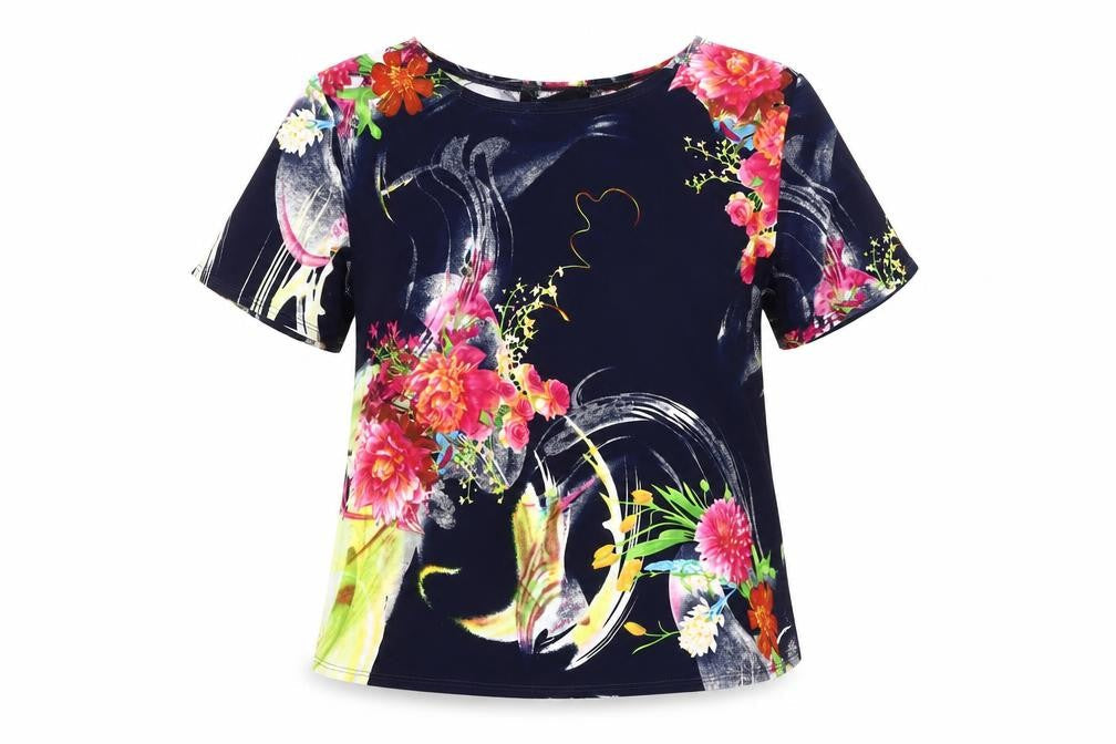 Womens UK Size 14 Saloos Multicoloured Basic Blouse