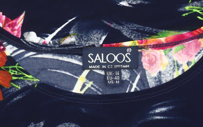 Womens UK Size 14 Saloos Multicoloured Basic Blouse