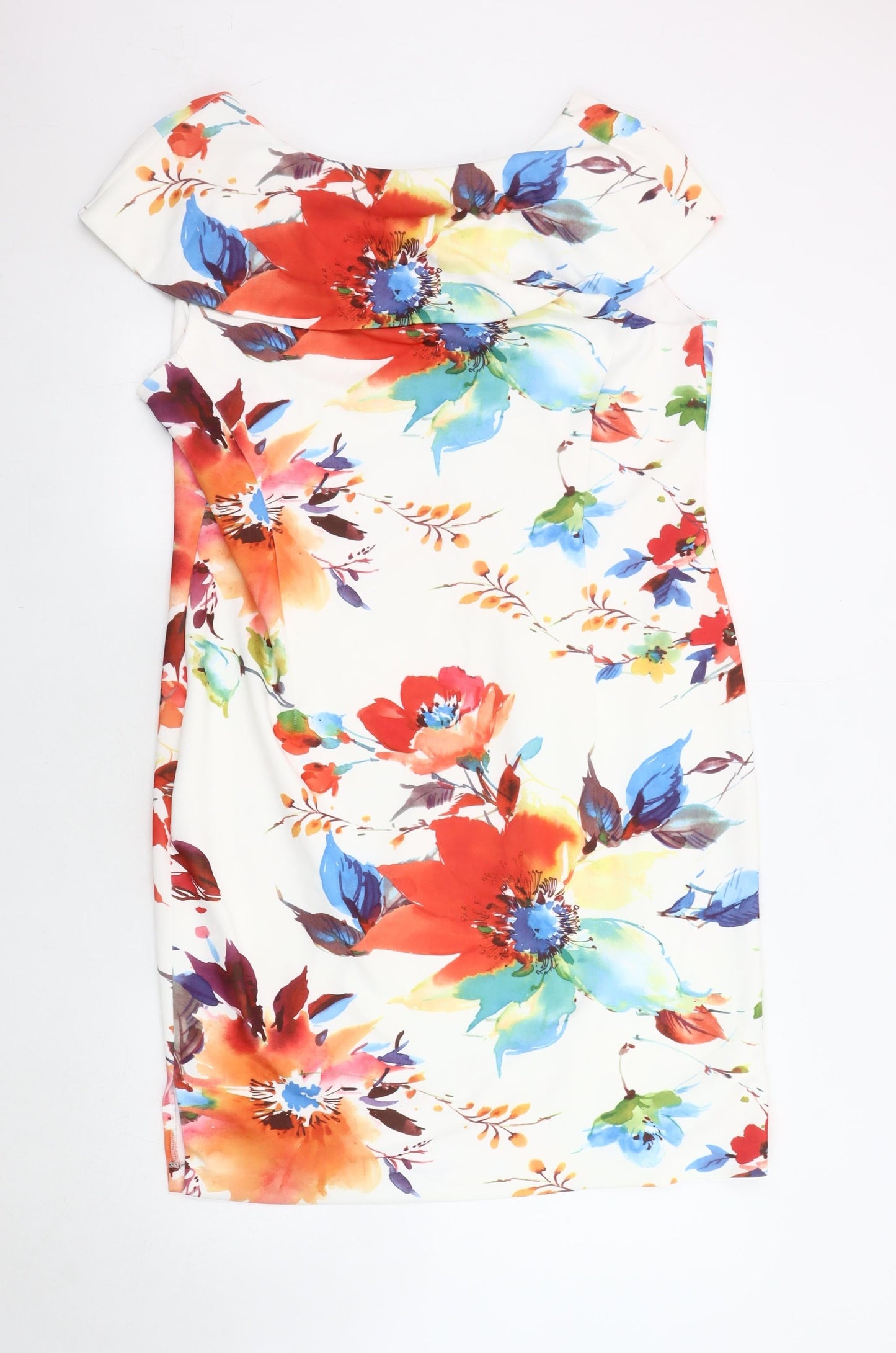 Glitz Women's Multicoloured Floral Dress, Size 18, Off Shoulder