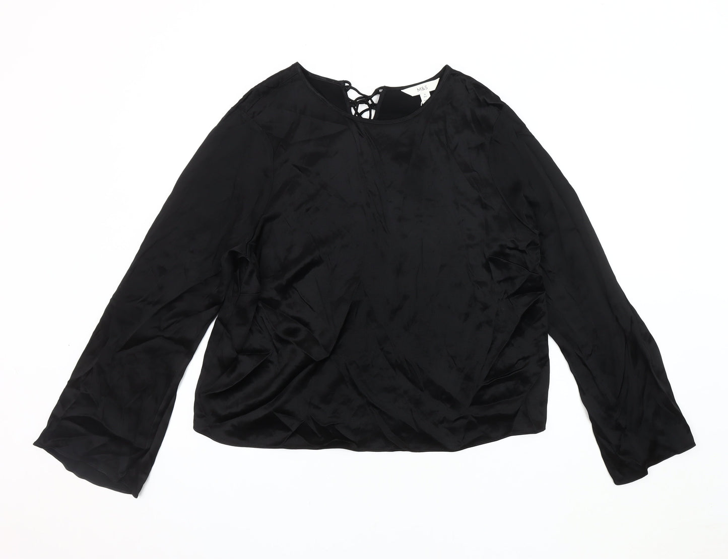 Womens UK Size 16 Marks and Spencer Black Basic Blouse