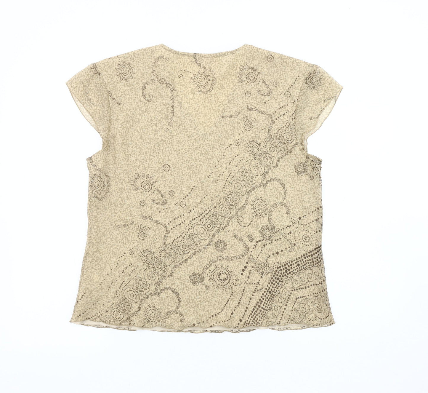 Womens UK Size 14 Bonmarché Beige Basic Blouse
