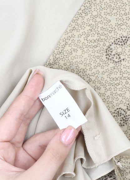 Womens UK Size 14 Bonmarché Beige Basic Blouse