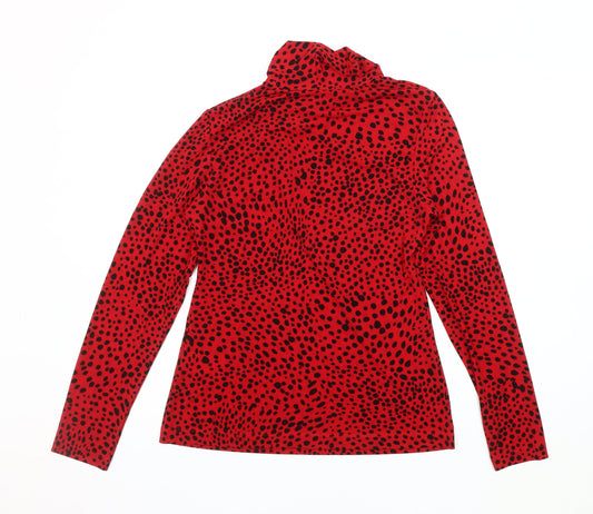 Womens UK Size M DKNY Red Basic Blouse