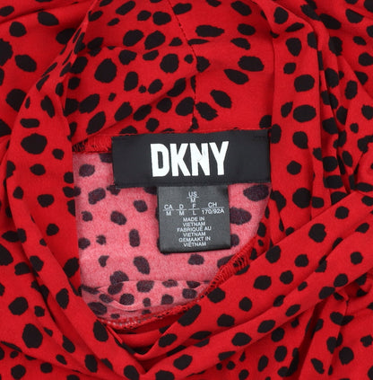 Womens UK Size M DKNY Red Basic Blouse