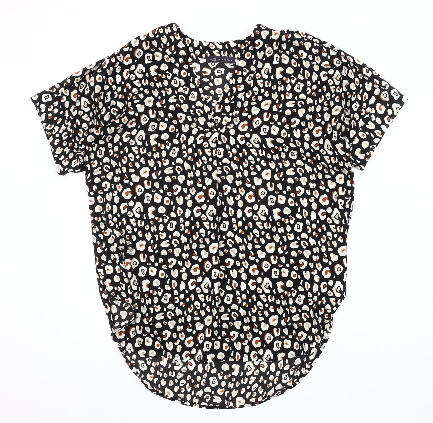 Womens UK Size 14 Marks and Spencer Black Basic Blouse