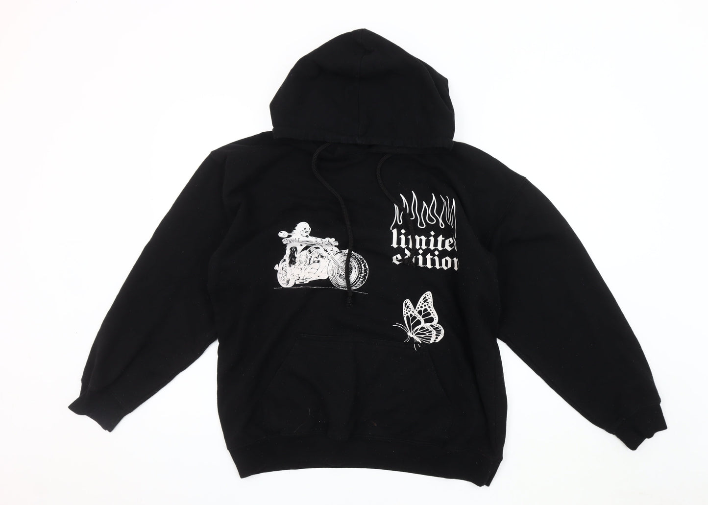 Mens UK Size S BoohooMAN Black Pullover Hoodie