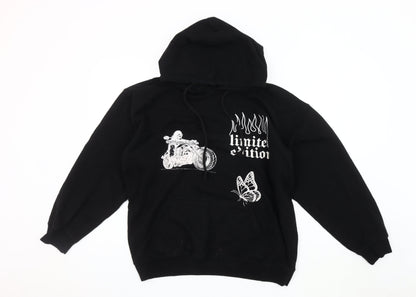 Mens UK Size S BoohooMAN Black Pullover Hoodie