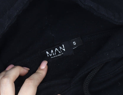 Mens UK Size S BoohooMAN Black Pullover Hoodie
