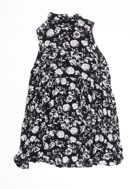 Innocence Women's Black Floral Shift Dress Size 16