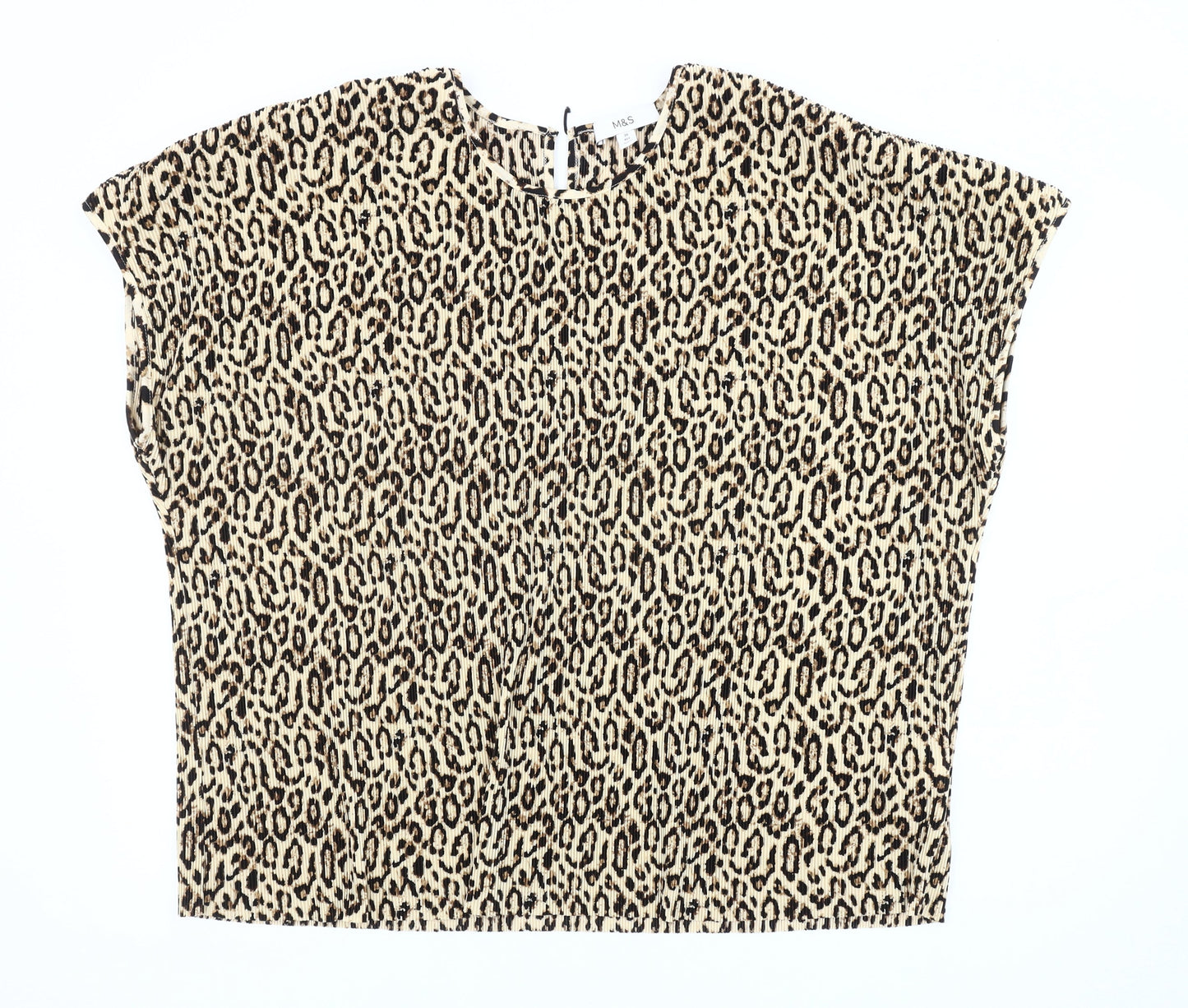 Womens UK Size 20 Marks and Spencer Beige Basic T-Shirt