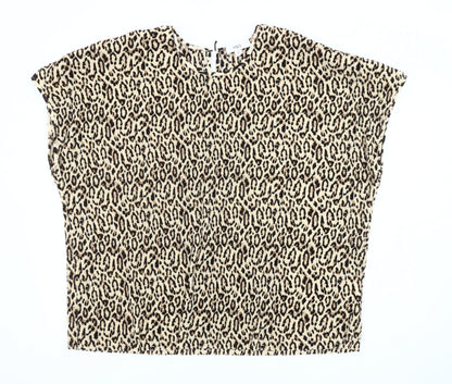 Womens UK Size 20 Marks and Spencer Beige Basic T-Shirt