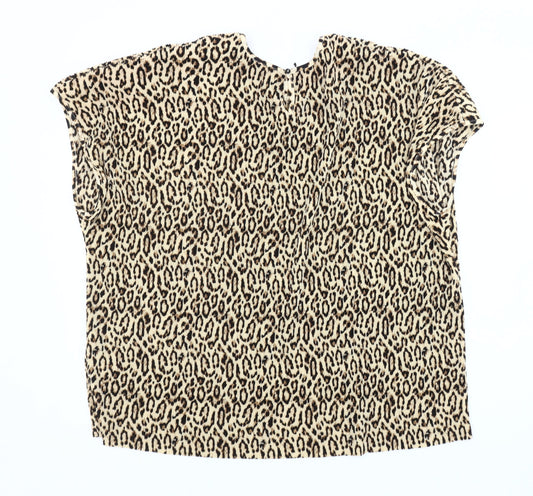 Womens UK Size 20 Marks and Spencer Beige Basic T-Shirt