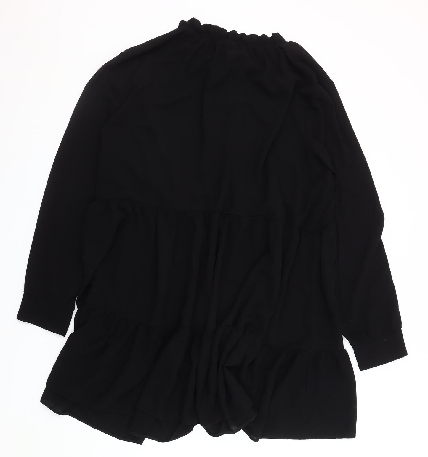 ASOS DESIGN Black Trapeze Dress in Plus Size