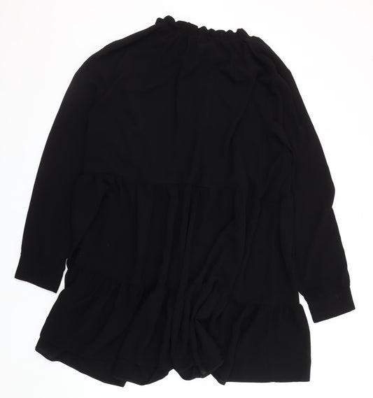 ASOS DESIGN Black Trapeze Dress in Plus Size