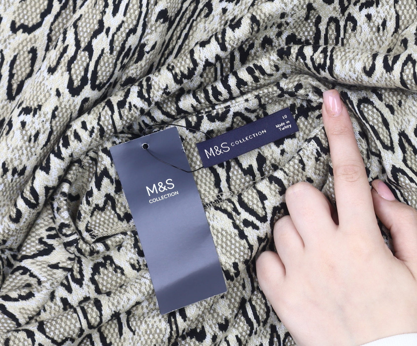 Marks and Spencer Women Beige Animal Print Dress