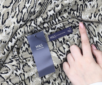 Marks and Spencer Women Beige Animal Print Dress