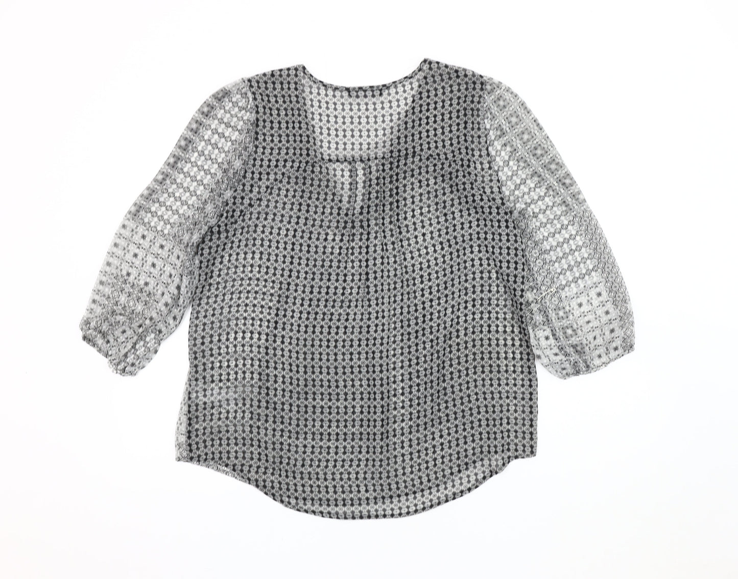 Womens UK Size 12 Marks and Spencer Black Basic Blouse