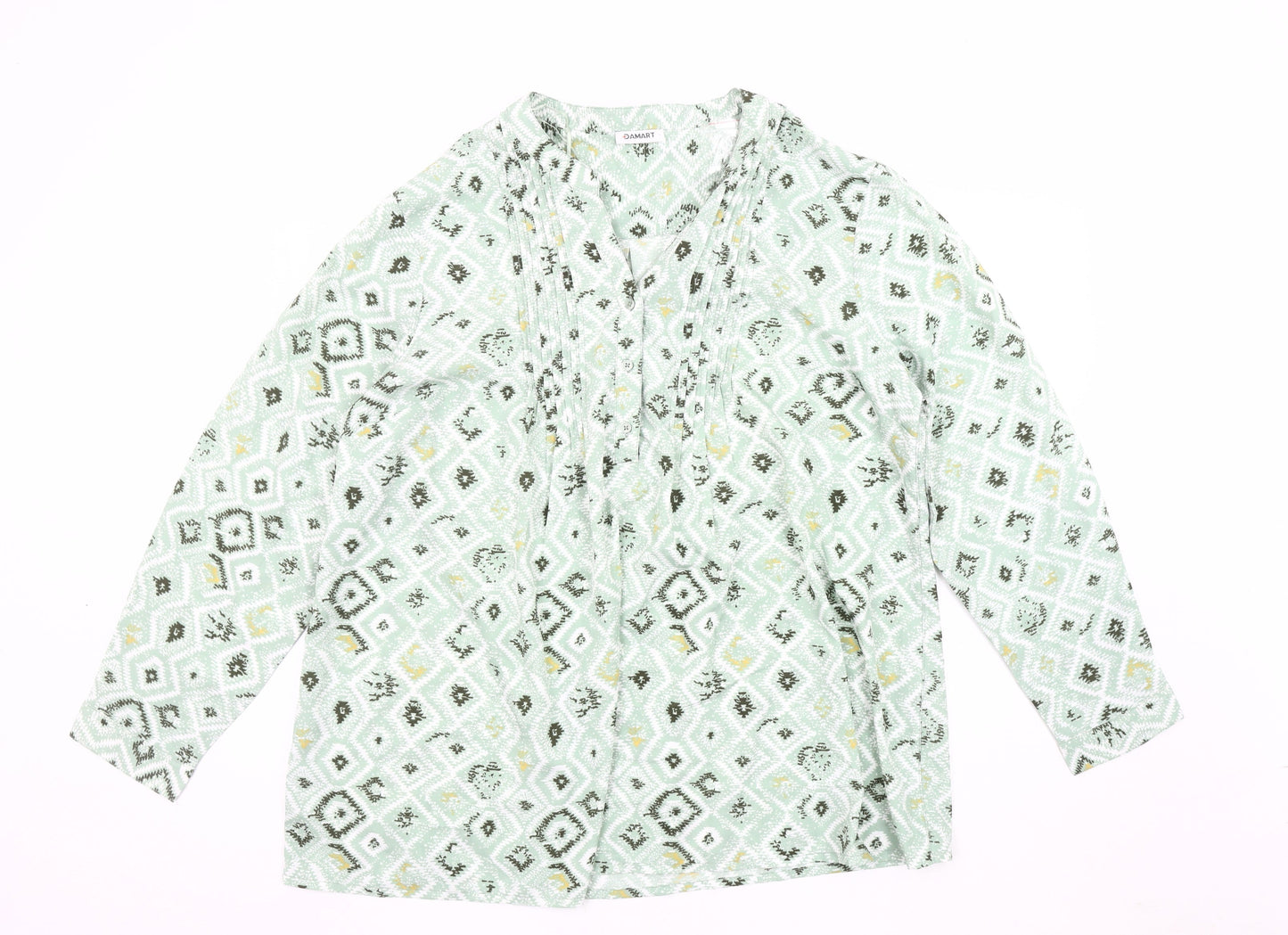 Damart Women's Geometric Print Blouse Size 22