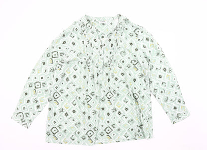 Damart Women's Geometric Print Blouse Size 22