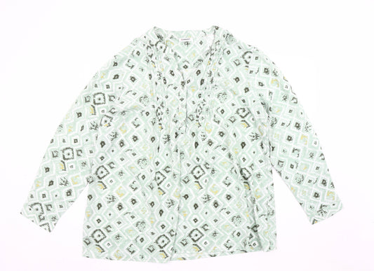 Damart Women's Geometric Print Blouse Size 22