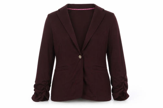Street One Women's Blazer, Burgundy, Size 10