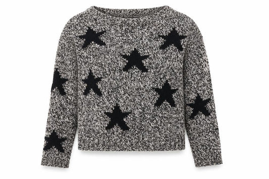 Front view of Miss Selfridge Women's Multicoloured Star jumper, size 8
