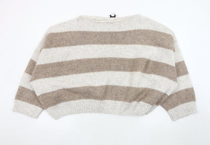 Womens UK Size XL Topshop Beige Pullover Jumper