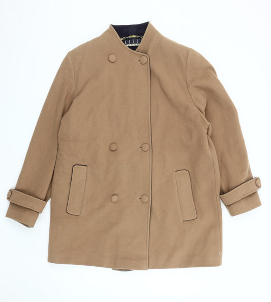 Womens UK Size 14 Kesta London Beige Pea Coat