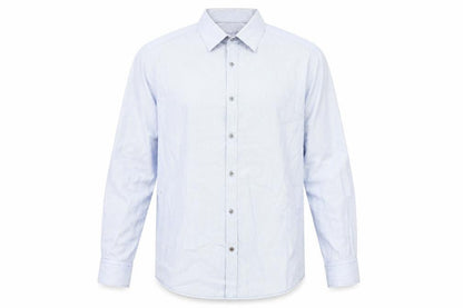 River Island Men's XL Blue Striped Long Sleeve Shirt