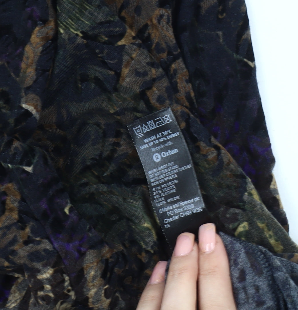 Marks and Spencer Women's Multicoloured A-Line Midi Skirt