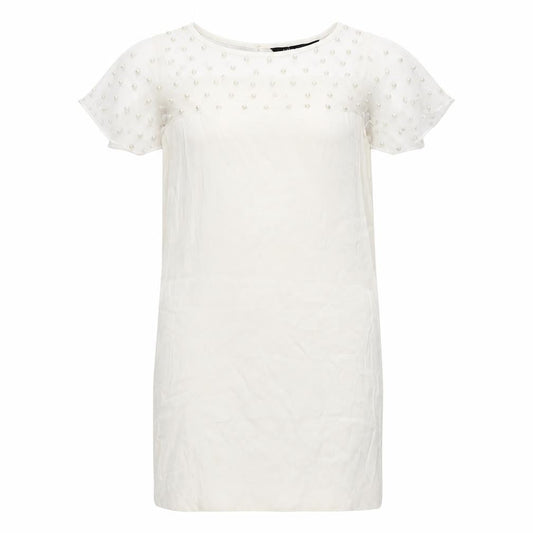 Zara Woman Ivory Shift Dress Women M Size 12