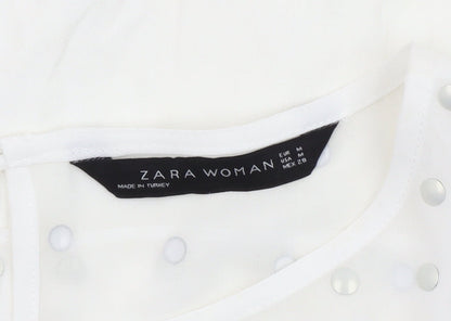 Zara Woman Ivory Shift Dress Women M Size 12
