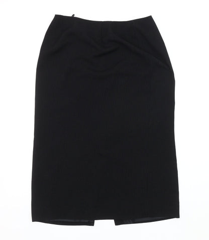 Next Women's Black Petite Pencil Skirt, Size 12, Lined