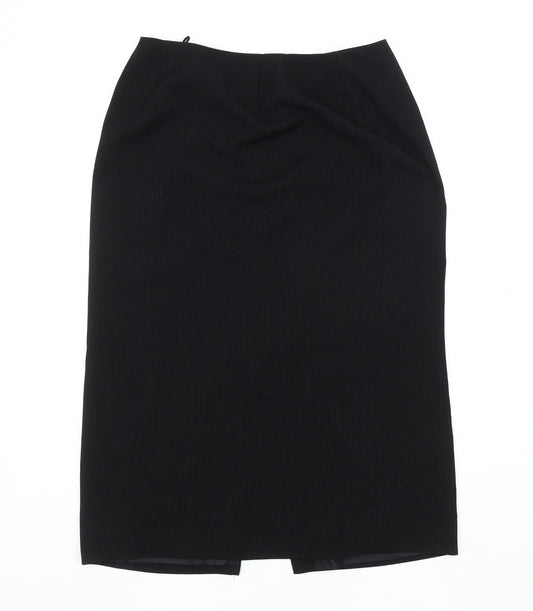 Next Women's Black Petite Pencil Skirt, Size 12, Lined