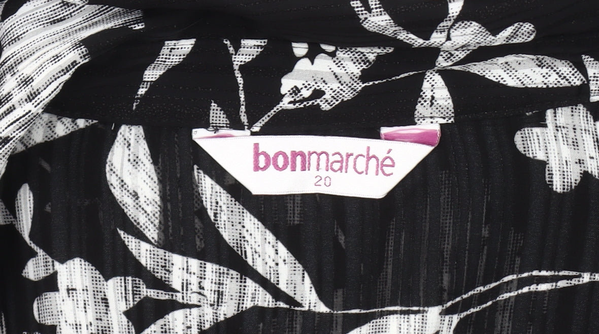 Womens UK Size 20 Bonmarché Black Basic Blouse