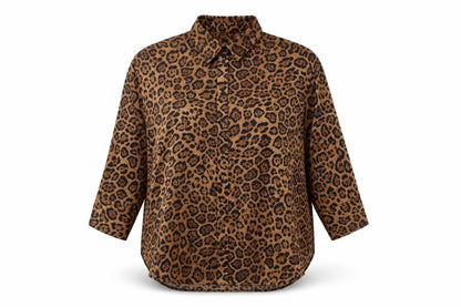Womens UK Size L H&M Brown Basic Button-Up
