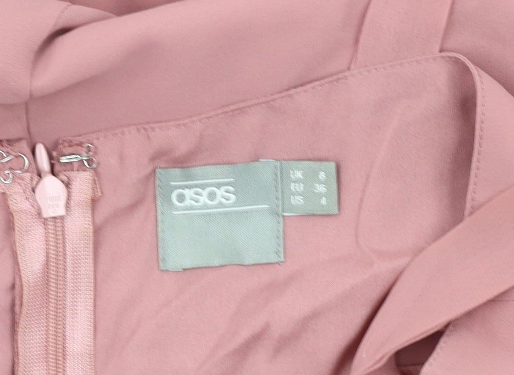 ASOS Women's Pink Sleeveless Dress UK 8
