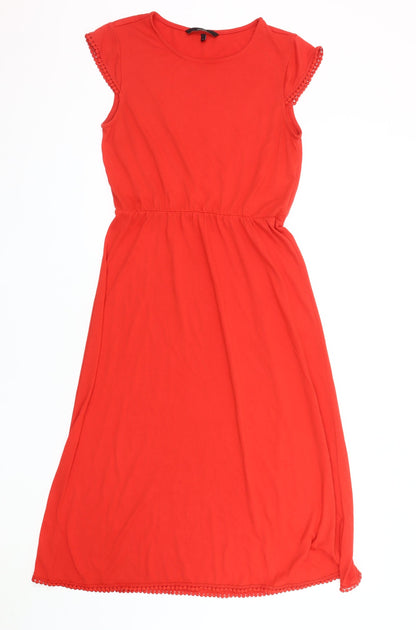 Vero Moda Women’s Red Cap Sleeve Cotton Dress