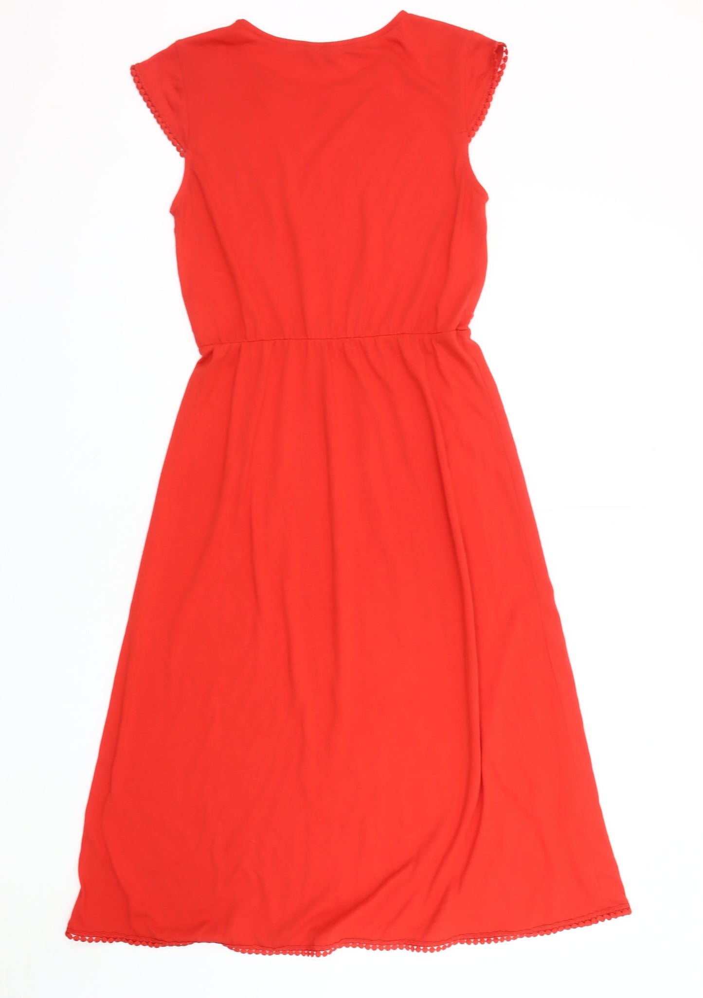Vero Moda Women’s Red Cap Sleeve Cotton Dress