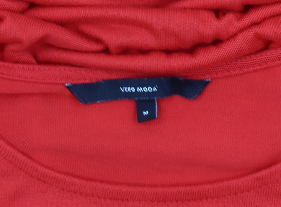 Vero Moda Women’s Red Cap Sleeve Cotton Dress