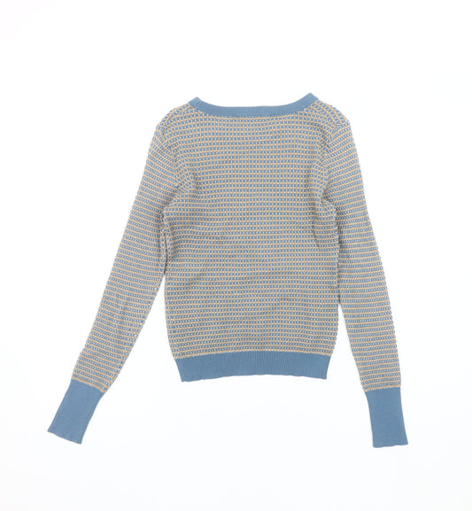 Womens UK Size 8 Zara Blue Pullover Jumper