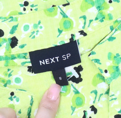 Womens UK Size 8 NEXT Green Basic Blouse