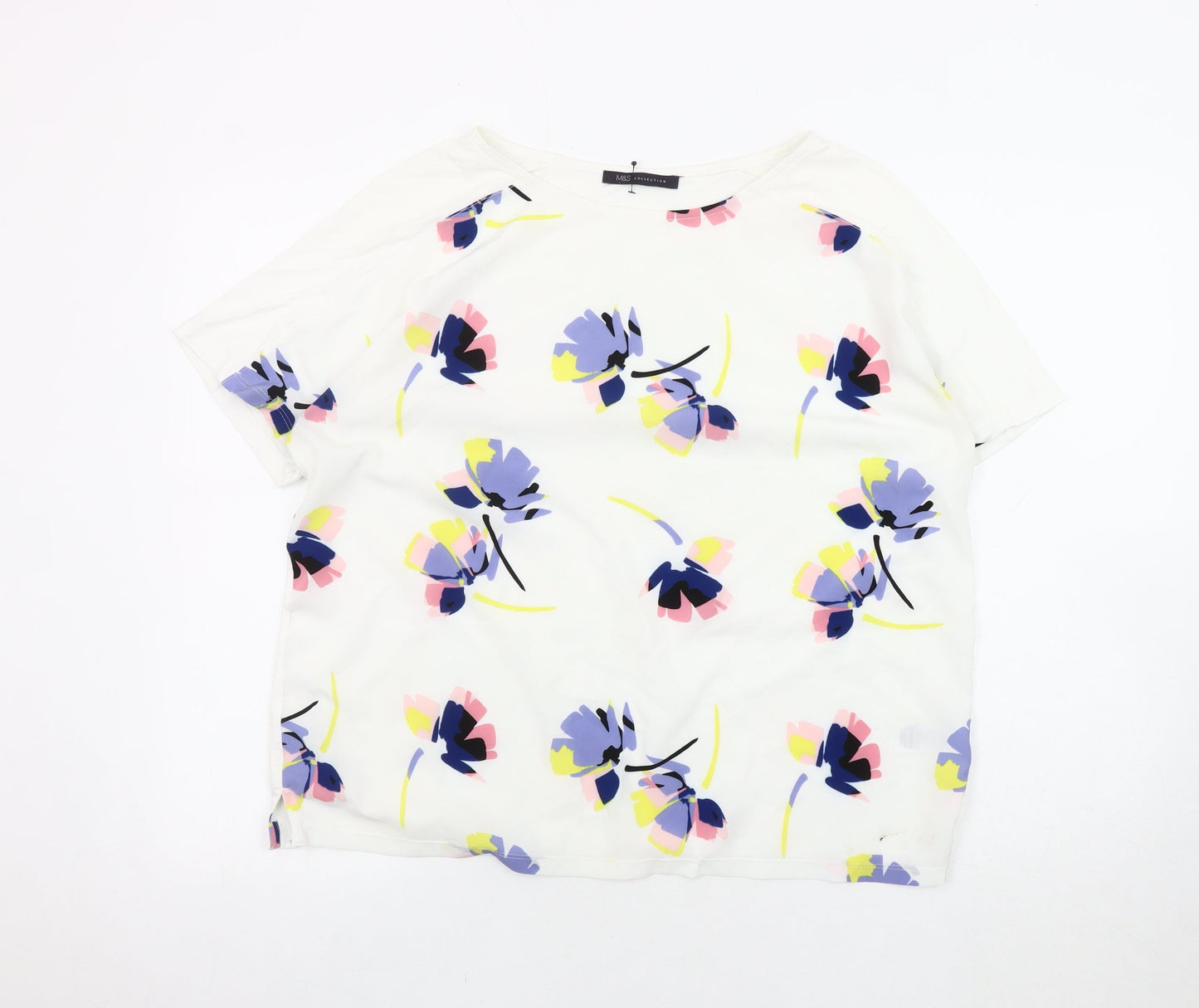 Womens UK Size 14 Marks and Spencer Multicoloured Jersey T-Shirt