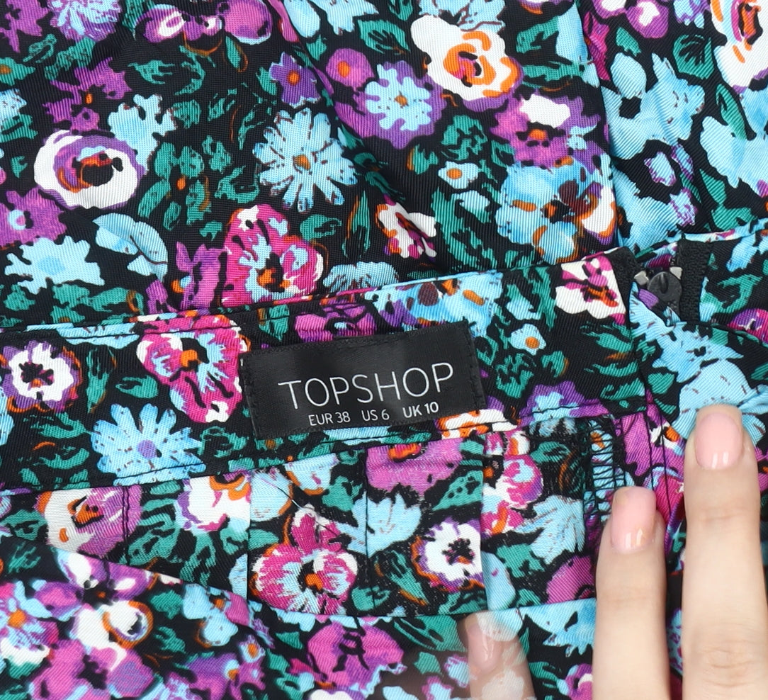 Topshop Women's Floral Culotte Shorts, Size 10, Spring/Summer