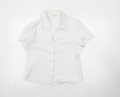 Marks and Spencer Women White Button-Up Top